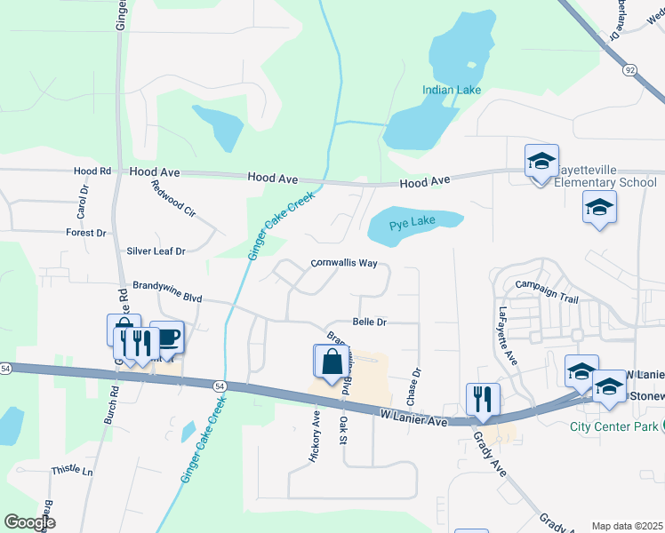 map of restaurants, bars, coffee shops, grocery stores, and more near 290 Monmouth Drive in Fayetteville