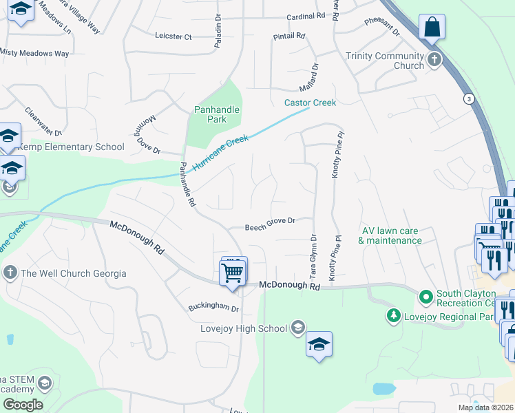 map of restaurants, bars, coffee shops, grocery stores, and more near 1489 Mine Run in Hampton