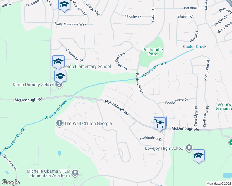 map of restaurants, bars, coffee shops, grocery stores, and more near 1301 Pebble Beach Lane in Hampton