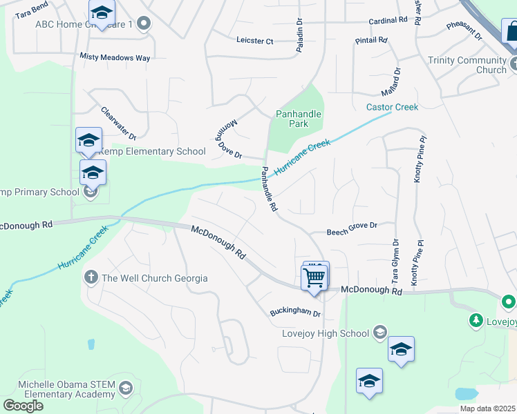 map of restaurants, bars, coffee shops, grocery stores, and more near 11072 Pebble Ridge Drive in Hampton