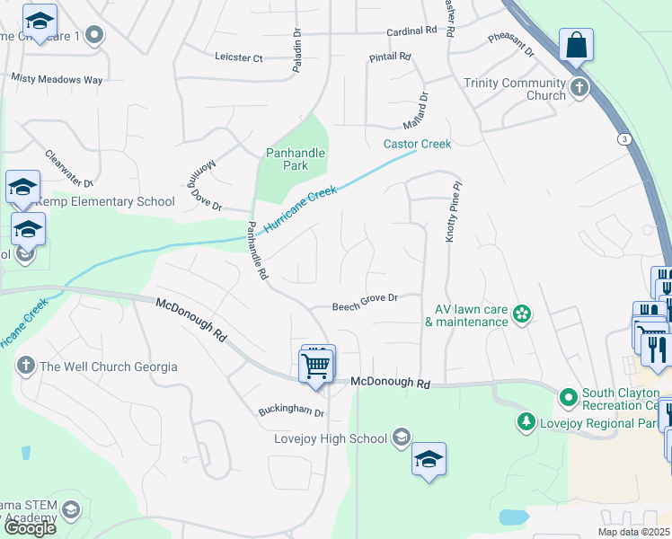 map of restaurants, bars, coffee shops, grocery stores, and more near 1500 Mine Run in Hampton