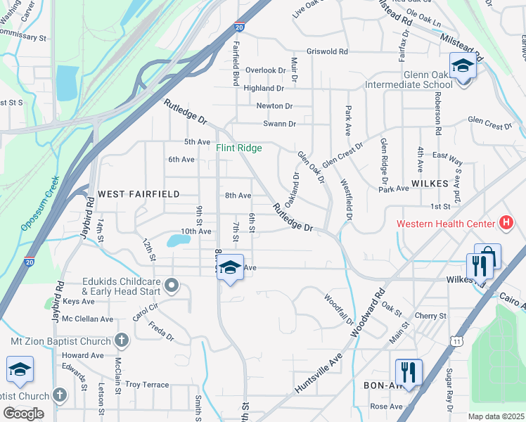 map of restaurants, bars, coffee shops, grocery stores, and more near 503 9th Avenue in Birmingham