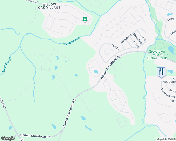map of restaurants, bars, coffee shops, grocery stores, and more near 191 Swinton Pond Rd in Grovetown
