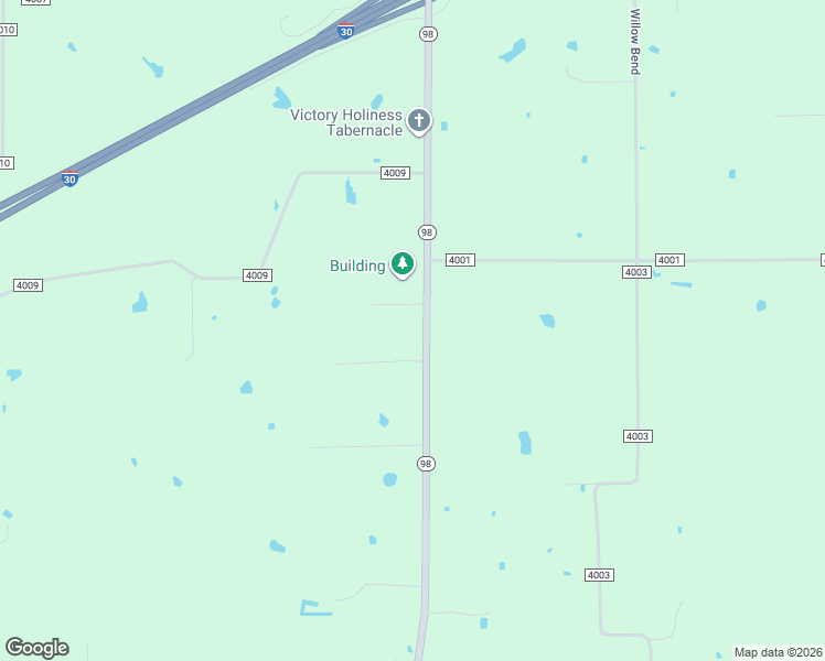 map of restaurants, bars, coffee shops, grocery stores, and more near 1358 Texas 98 in New Boston