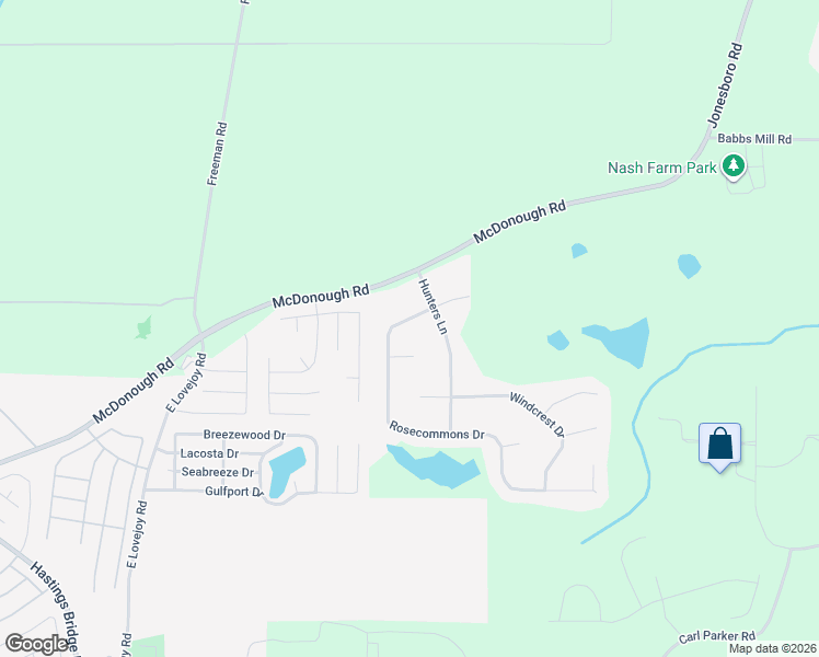 map of restaurants, bars, coffee shops, grocery stores, and more near 2582 Rosecommons Drive in Hampton