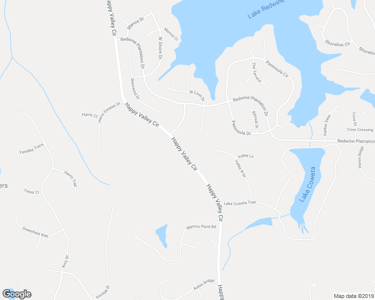 map of restaurants, bars, coffee shops, grocery stores, and more near 35 Redwine Overlook in Newnan