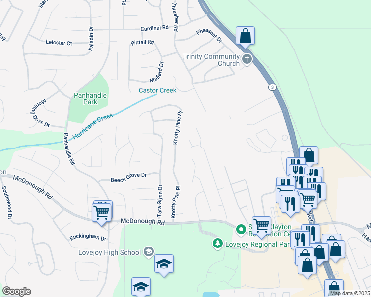 map of restaurants, bars, coffee shops, grocery stores, and more near 10996 Shannon Circle in Hampton