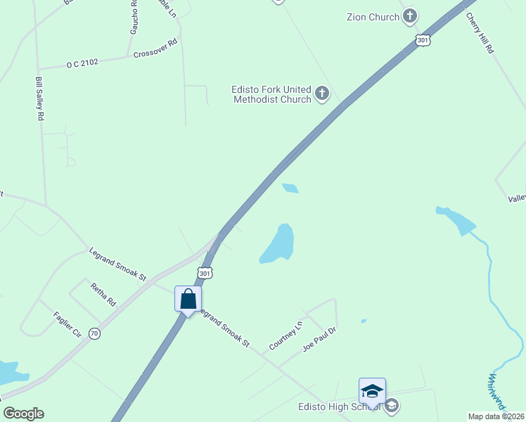 map of restaurants, bars, coffee shops, grocery stores, and more near 3735 Bamberg Road in Orangeburg
