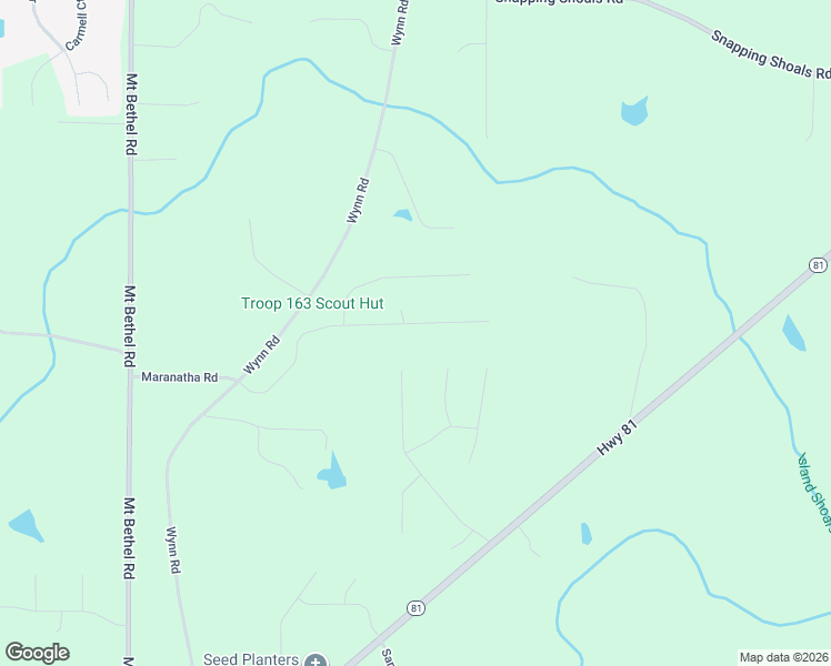 map of restaurants, bars, coffee shops, grocery stores, and more near 166 Nobility Lane in McDonough