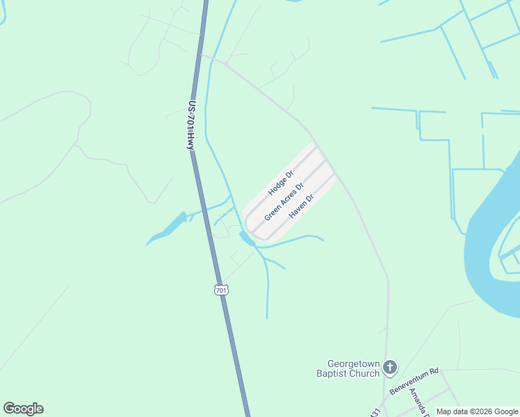 map of restaurants, bars, coffee shops, grocery stores, and more near 93 Hodge Drive in Georgetown