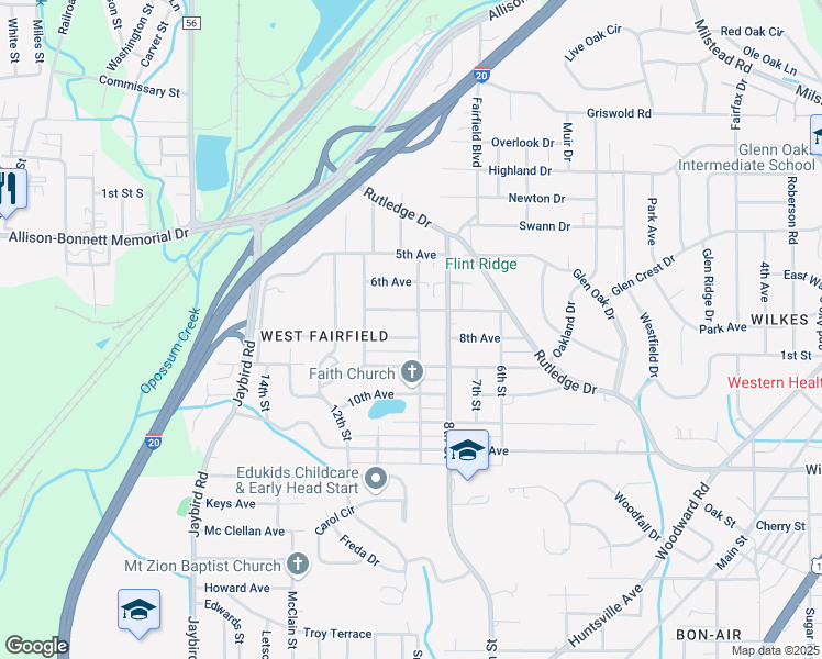 map of restaurants, bars, coffee shops, grocery stores, and more near 902 8th Avenue in Midfield