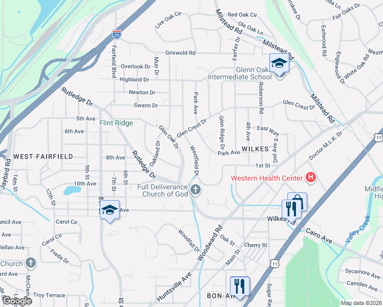 map of restaurants, bars, coffee shops, grocery stores, and more near 824 Westfield Dr in Fairfield