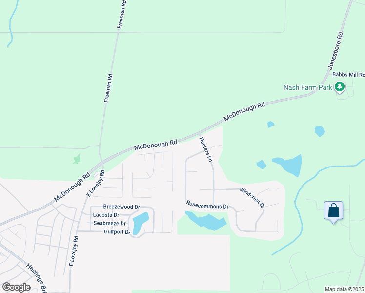 map of restaurants, bars, coffee shops, grocery stores, and more near 2711 McDonough Road in Hampton
