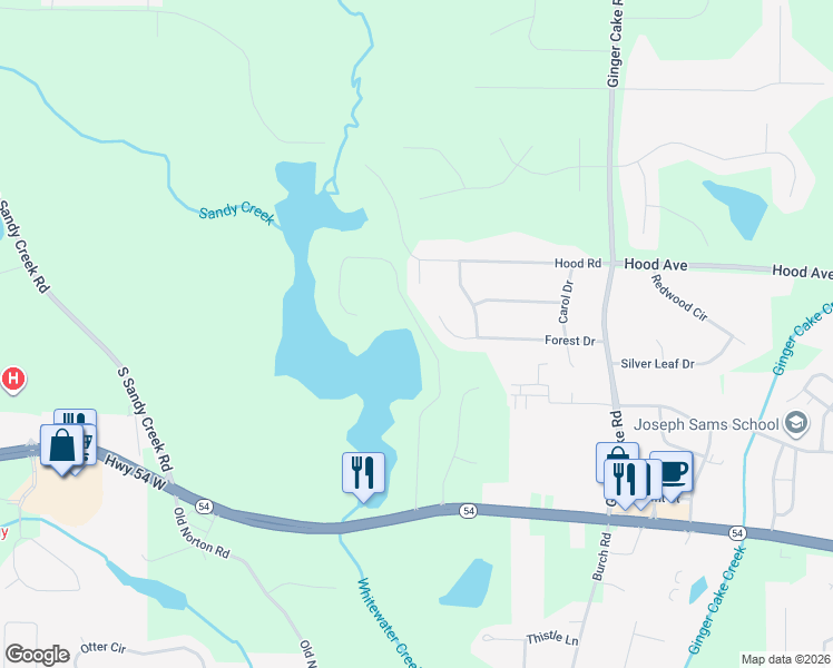 map of restaurants, bars, coffee shops, grocery stores, and more near 200 Old Mill Court in Fayetteville