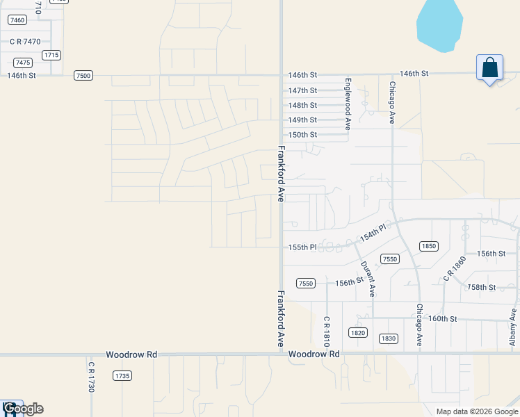 map of restaurants, bars, coffee shops, grocery stores, and more near 15425 County Road 1800 in Lubbock