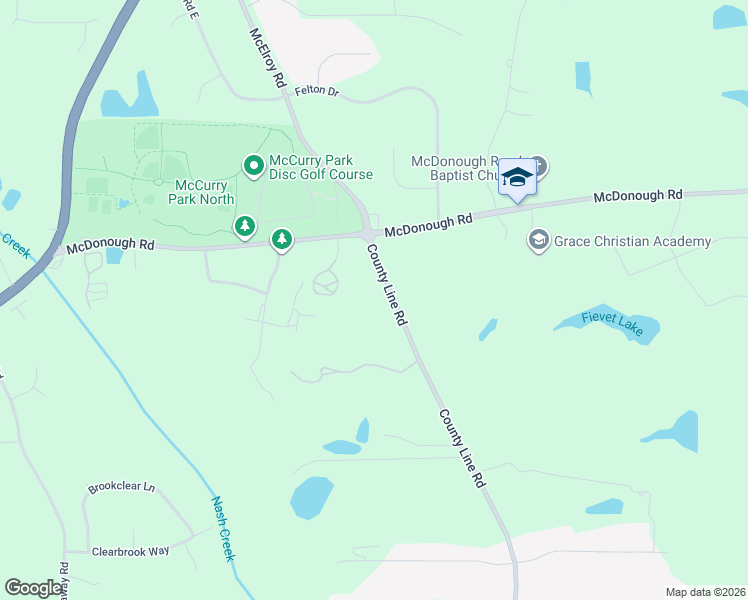 map of restaurants, bars, coffee shops, grocery stores, and more near 131 County Line Road in Fayetteville