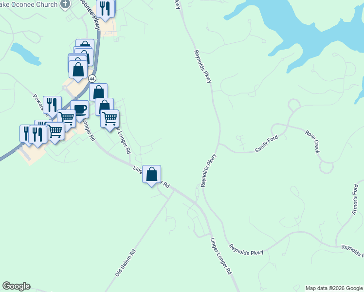 map of restaurants, bars, coffee shops, grocery stores, and more near in Greensboro