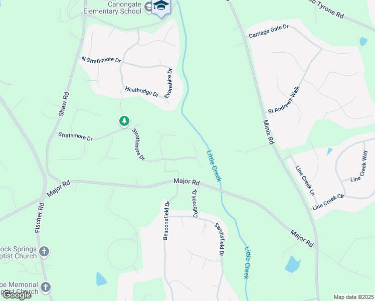 map of restaurants, bars, coffee shops, grocery stores, and more near 418 Strathmore Drive in Sharpsburg