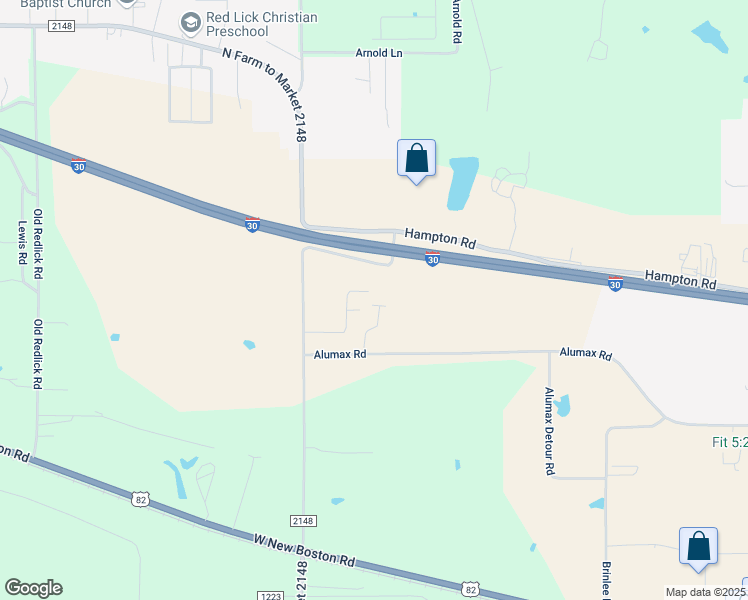 map of restaurants, bars, coffee shops, grocery stores, and more near 310 Marshall Ridge Drive in Texarkana