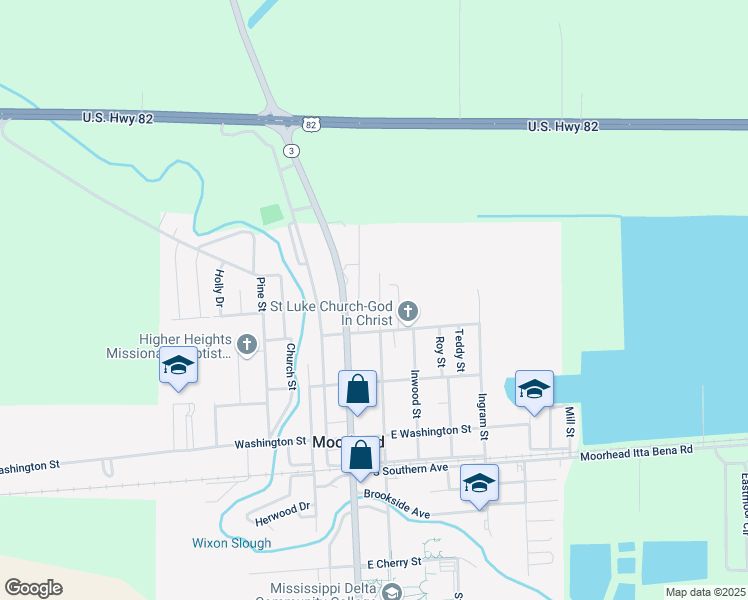 map of restaurants, bars, coffee shops, grocery stores, and more near 305 East Sunflower Street in Moorhead
