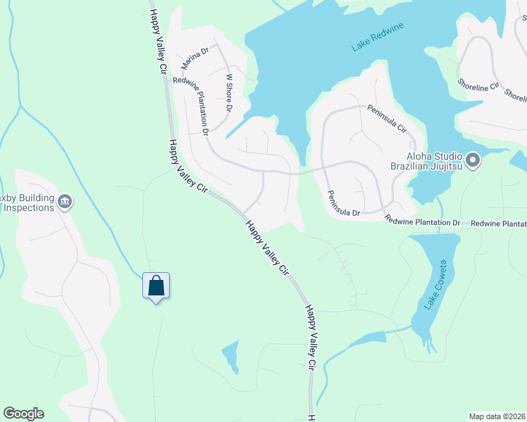 map of restaurants, bars, coffee shops, grocery stores, and more near 35 Redwine Overlook in Newnan