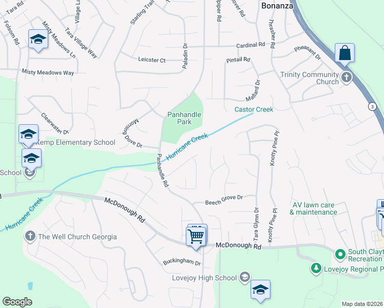 map of restaurants, bars, coffee shops, grocery stores, and more near 1444 Shadow Creek Avenue in Hampton