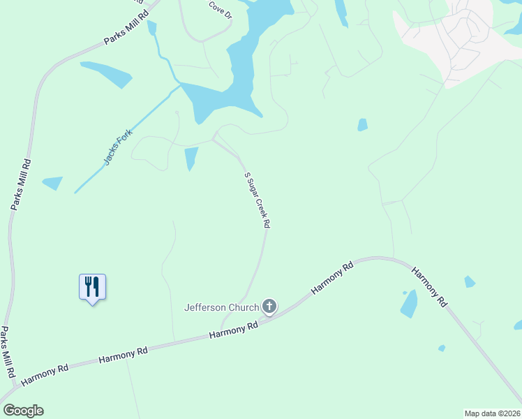 map of restaurants, bars, coffee shops, grocery stores, and more near 147 South Sugar Creek Road in Eatonton