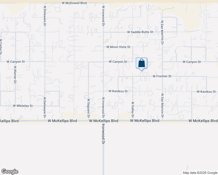 map of restaurants, bars, coffee shops, grocery stores, and more near 1514 West Kaniksu Street in Apache Junction