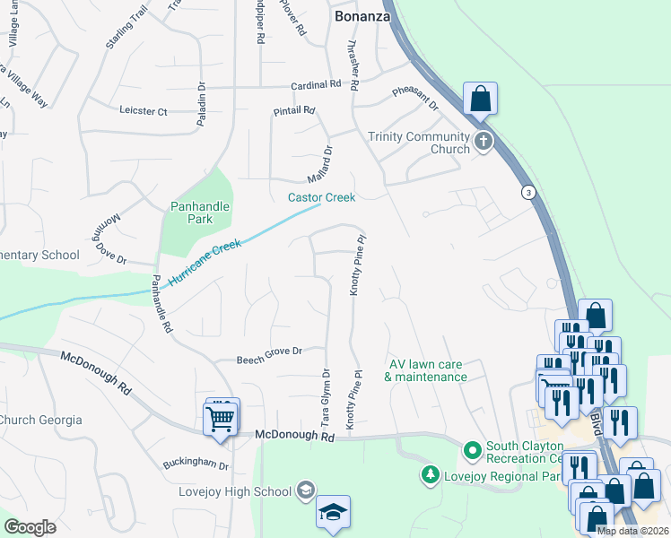 map of restaurants, bars, coffee shops, grocery stores, and more near 1660 Louisa Court in Hampton