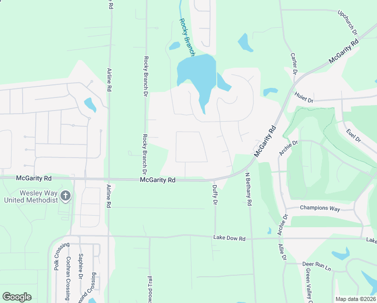 map of restaurants, bars, coffee shops, grocery stores, and more near 5 Ridgewood Circle in McDonough