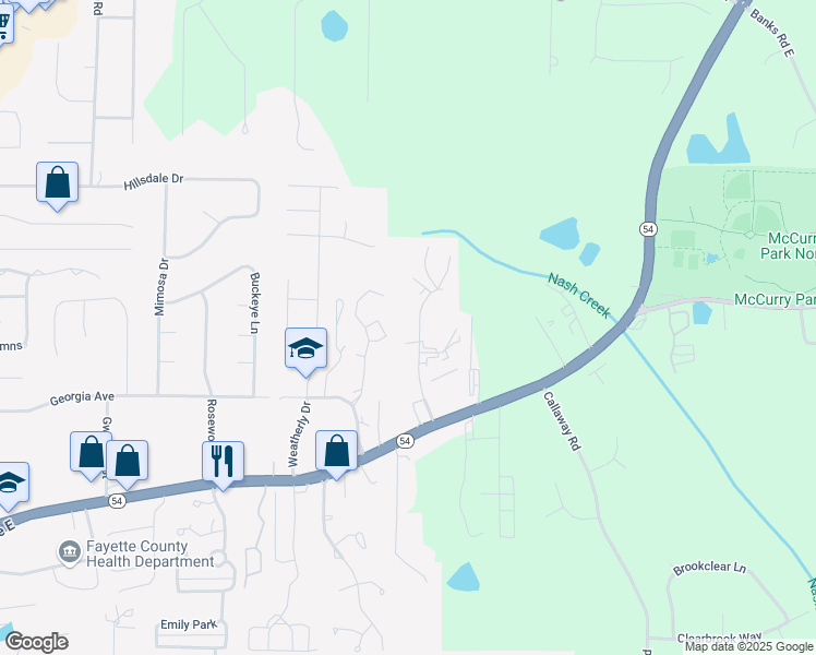 map of restaurants, bars, coffee shops, grocery stores, and more near 190 Robinson Drive in Fayetteville