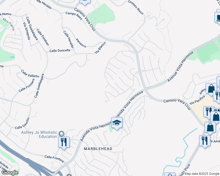 map of restaurants, bars, coffee shops, grocery stores, and more near 1204 Vista Jardin in San Clemente