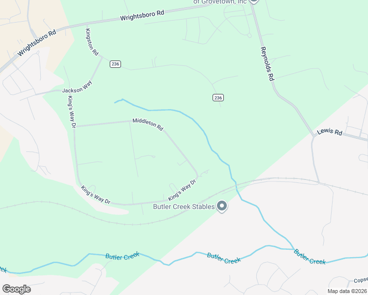 map of restaurants, bars, coffee shops, grocery stores, and more near 344 Middleton Road in Grovetown