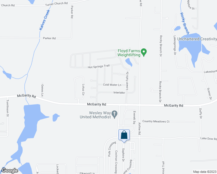 map of restaurants, bars, coffee shops, grocery stores, and more near 536 Cold Water Lane in McDonough