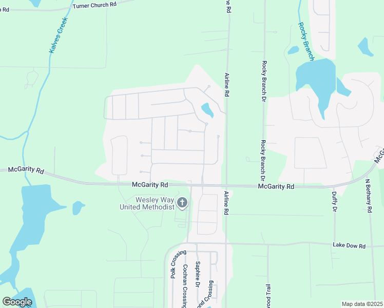map of restaurants, bars, coffee shops, grocery stores, and more near 570 Cold Water Lane in McDonough
