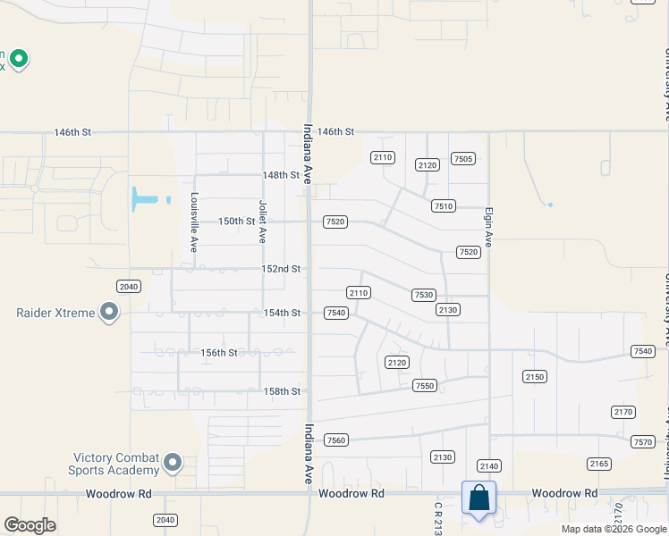 map of restaurants, bars, coffee shops, grocery stores, and more near County Road 2110 in Lubbock