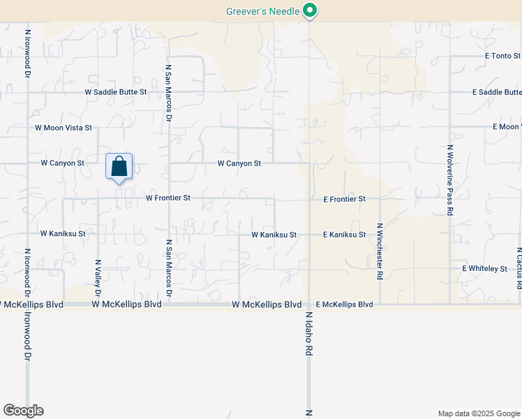 map of restaurants, bars, coffee shops, grocery stores, and more near 4550 North Apache Drive in Apache Junction