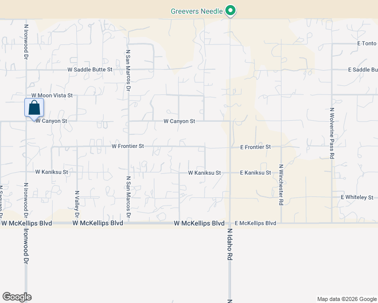map of restaurants, bars, coffee shops, grocery stores, and more near 4550 North Apache Drive in Apache Junction