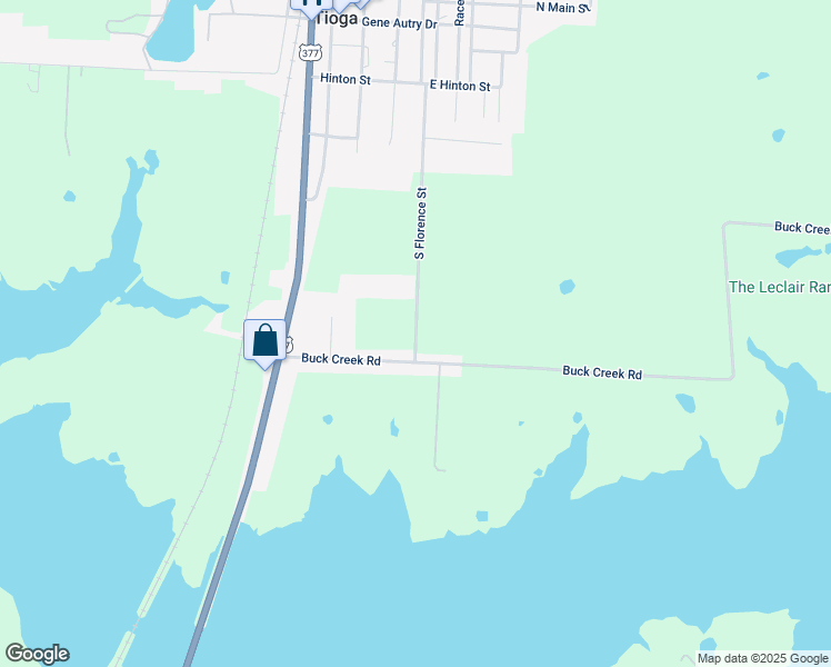 map of restaurants, bars, coffee shops, grocery stores, and more near 112 South Florence Street in Tioga