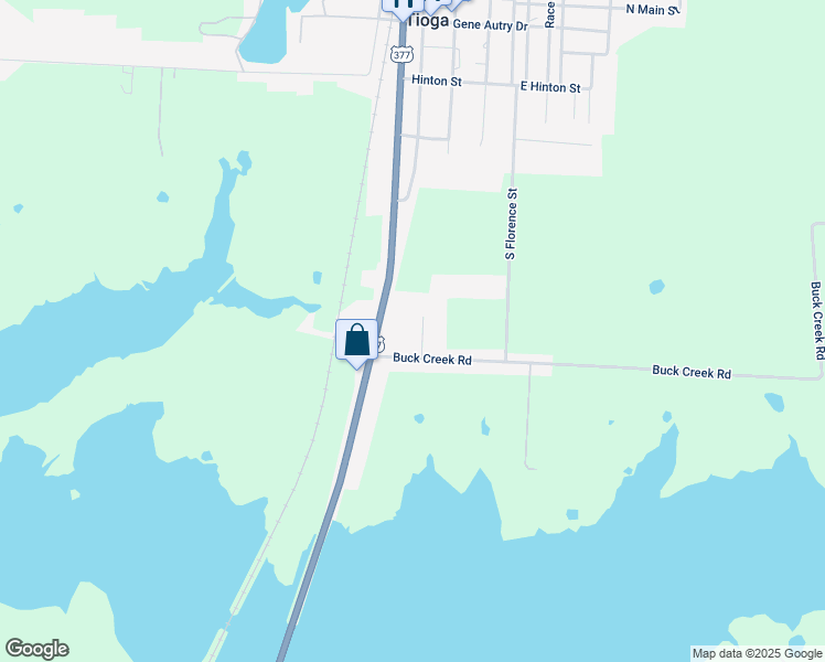 map of restaurants, bars, coffee shops, grocery stores, and more near 413 Lakeside Drive in Tioga