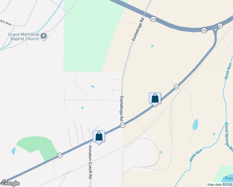 map of restaurants, bars, coffee shops, grocery stores, and more near 253 Eastaboga Road in Talladega