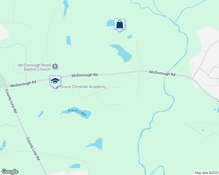map of restaurants, bars, coffee shops, grocery stores, and more near Cooper Cove East in Fayette County