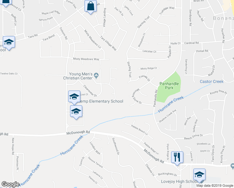 map of restaurants, bars, coffee shops, grocery stores, and more near 1238 Crystal Springs Trail in Hampton