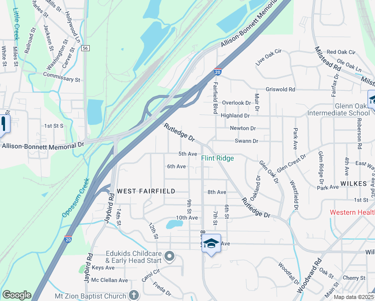 map of restaurants, bars, coffee shops, grocery stores, and more near 417 10th Street in Midfield