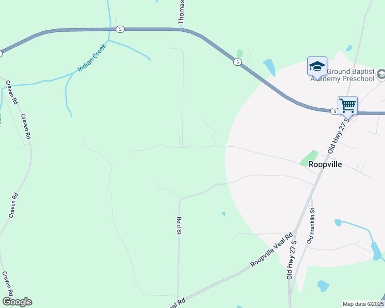 map of restaurants, bars, coffee shops, grocery stores, and more near 300 West Drive in Roopville