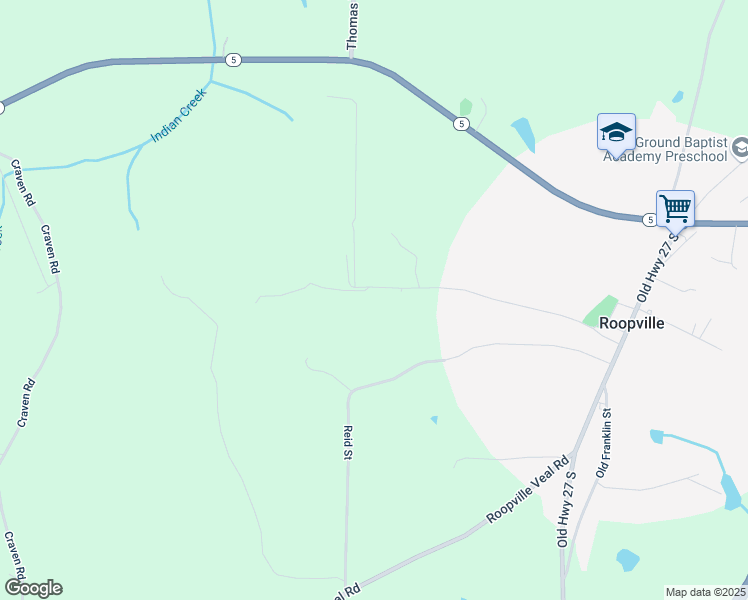 map of restaurants, bars, coffee shops, grocery stores, and more near 300 West Drive in Roopville