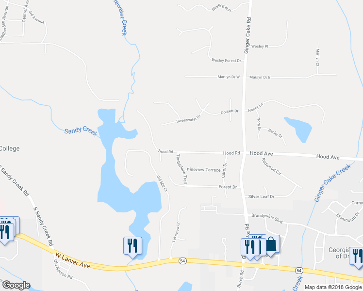 map of restaurants, bars, coffee shops, grocery stores, and more near 867 Hood Road in Fayetteville