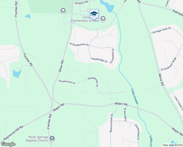 map of restaurants, bars, coffee shops, grocery stores, and more near 184 Strathmore Drive in Sharpsburg