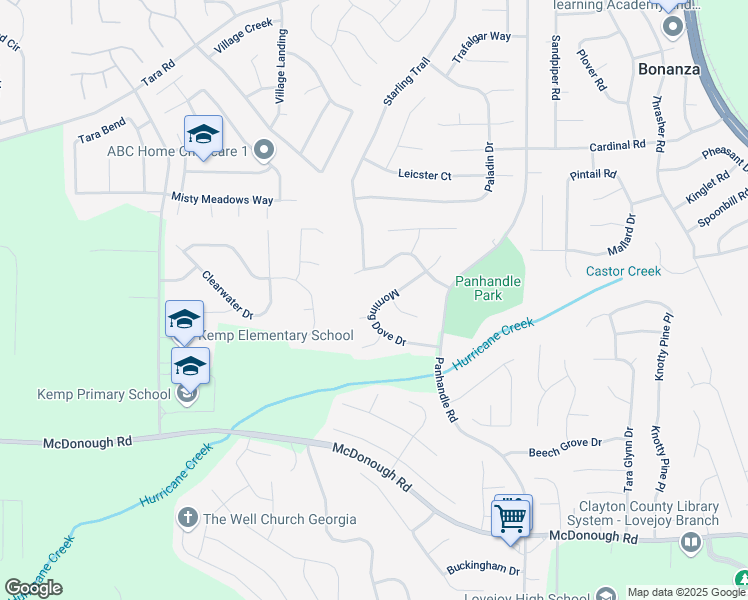 map of restaurants, bars, coffee shops, grocery stores, and more near 10923 Morning Dove Drive in Hampton