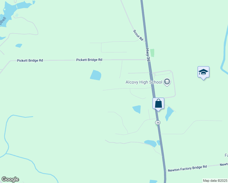 map of restaurants, bars, coffee shops, grocery stores, and more near 145 Stewart Hollow Lane in Covington